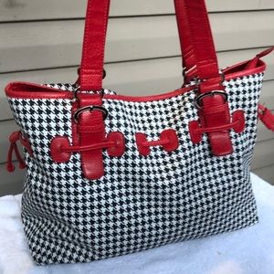 Unknown Black, white & red handbag used